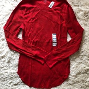 Super Cozy Red Thermal Top